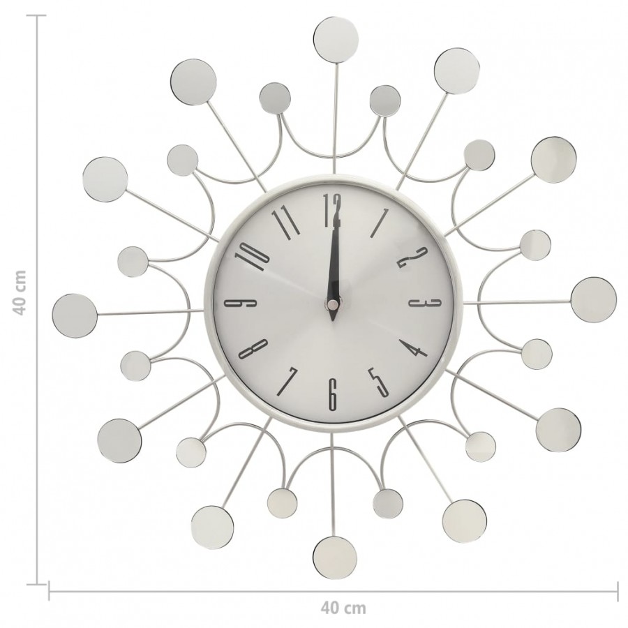 325165  Wall Clock Silver 40 cm Metal
