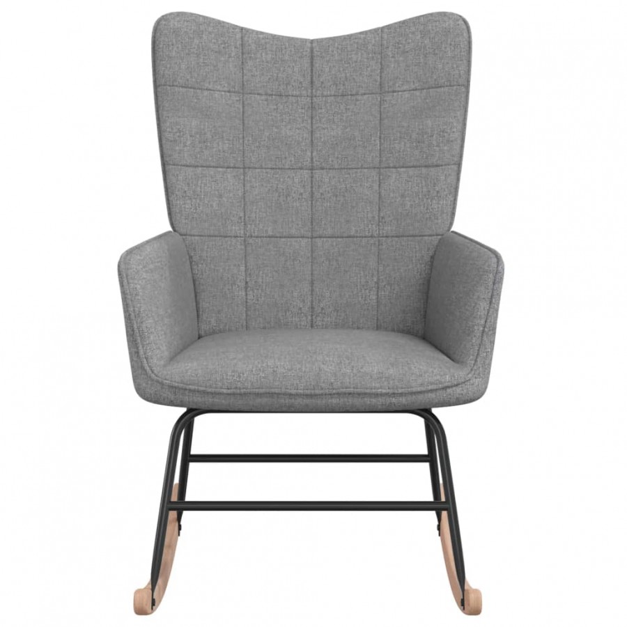 Chaise à bascule Gris clair Tissu