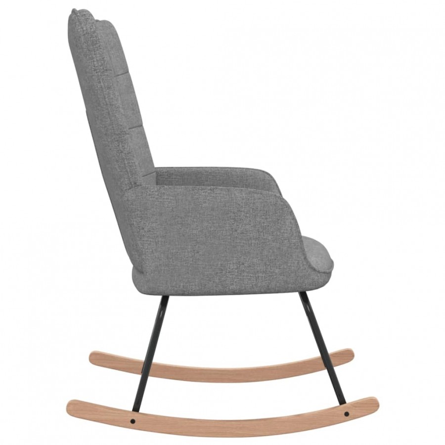 Chaise à bascule Gris clair Tissu