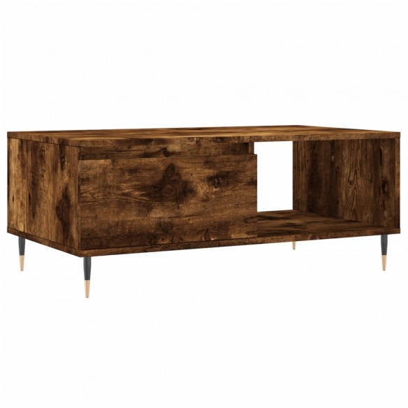 Table basse Chêne fumé 90x50x36,5 cm Bois d'ingénierie