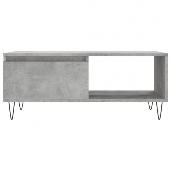 Table basse Gris béton 90x50x36,5 cm Bois d'ingénierie