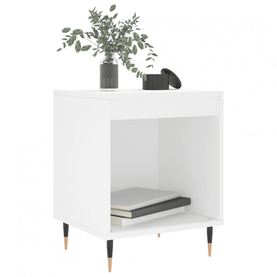 Tables de chevet 2 pcs blanc 40x35x50 cm bois d’ingénierie