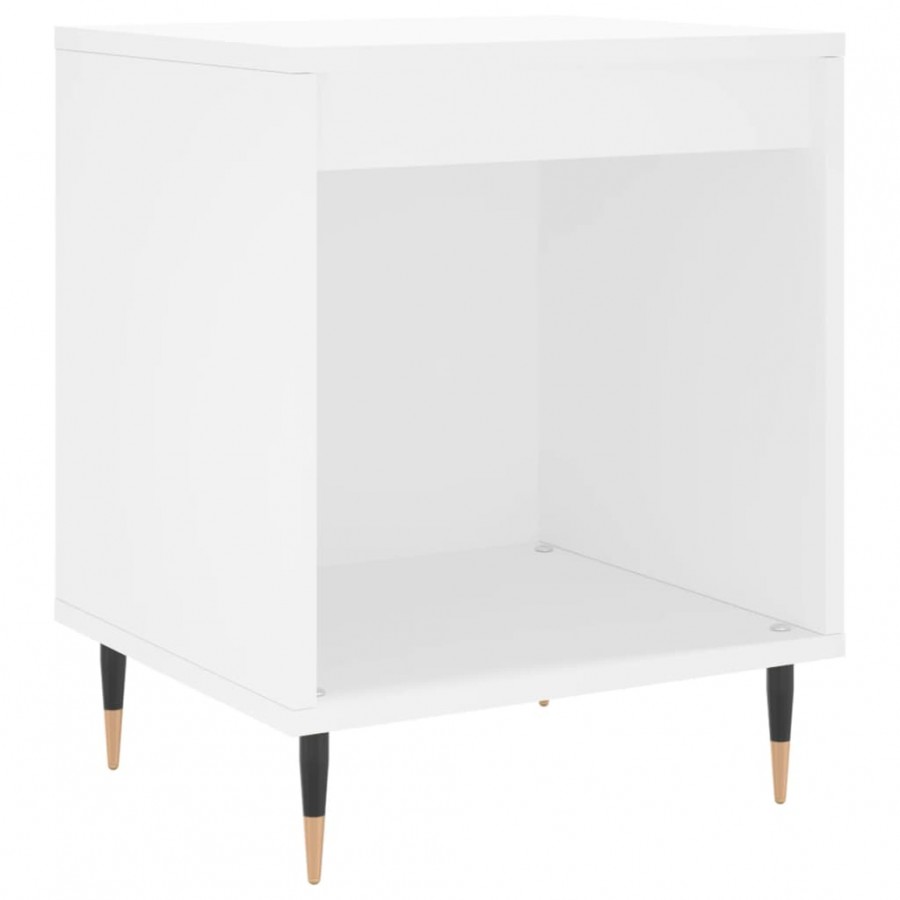 Tables de chevet 2 pcs blanc 40x35x50 cm bois d’ingénierie
