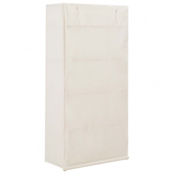 Garde-robe Blanc 79 x 40 x 170 cm Tissu