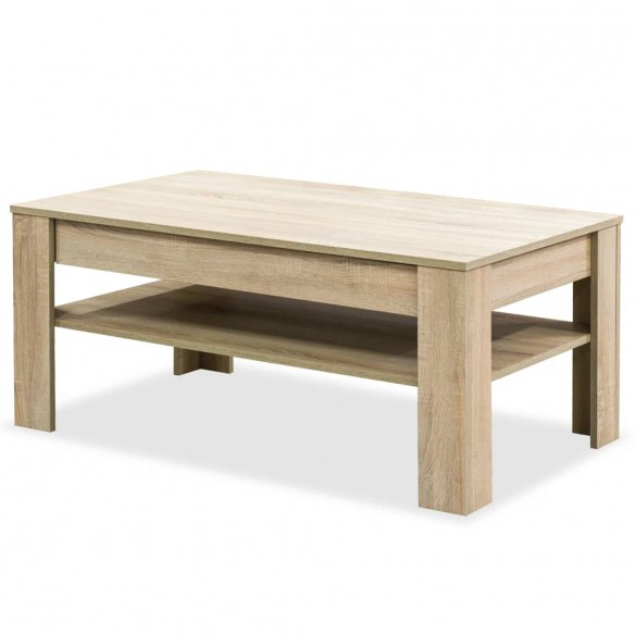 Table basse en aggloméré 110 x 65 x 48 cm Chêne