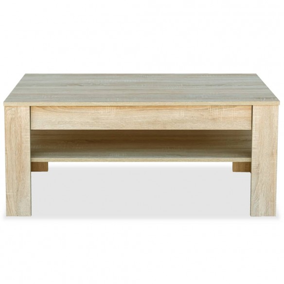 Table basse en aggloméré 110 x 65 x 48 cm Chêne