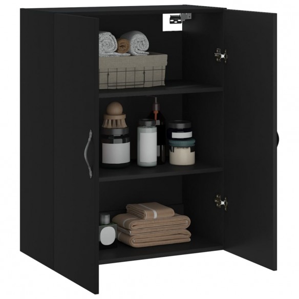 Armoire murale noir 69,5x34x90 cm bois d'ingénierie