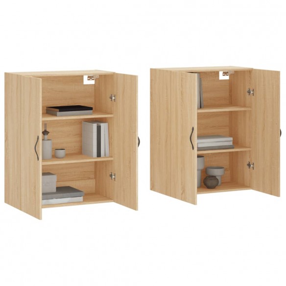 Armoires murales 2 pcs chêne sonoma bois d'ingénierie