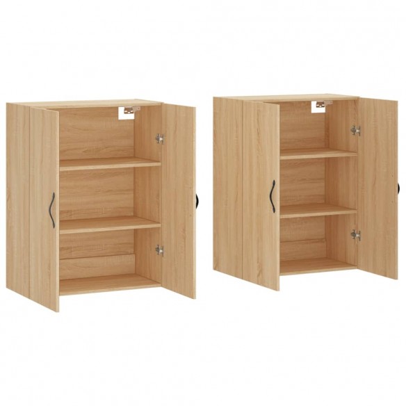 Armoires murales 2 pcs chêne sonoma bois d'ingénierie