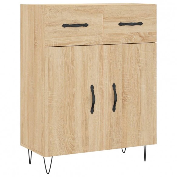 Buffet haut Chêne sonoma 69,5x34x180 cm Bois d'ingénierie