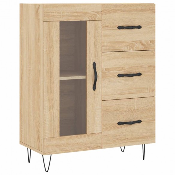 Buffet haut Chêne sonoma 69,5x34x180 cm Bois d'ingénierie