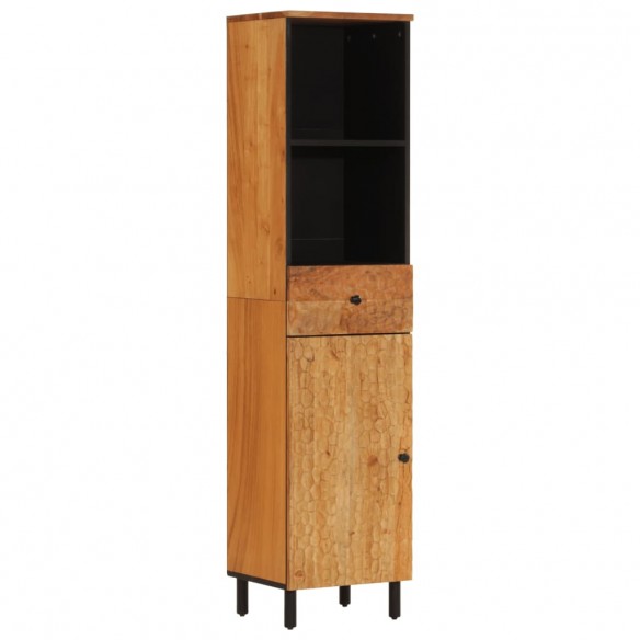 Armoire de salle de bain 38x33x160 cm bois massif d'acacia