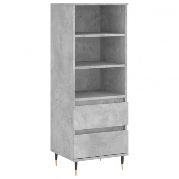 Buffet haut Gris béton 40x36x110 cm Bois d'ingénierie