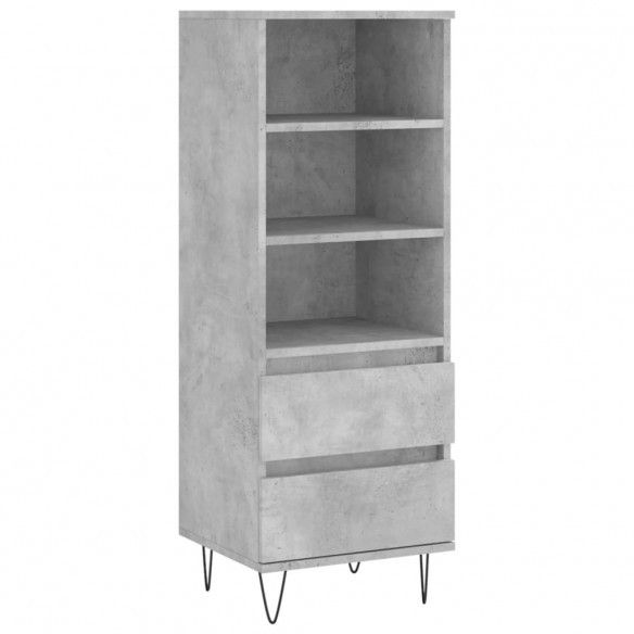 Buffet haut Gris béton 40x36x110 cm Bois d'ingénierie