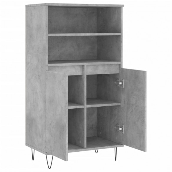 Buffet haut Gris béton 60x36x110 cm Bois d'ingénierie