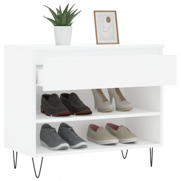 Armoire à chaussures Blanc 70x36x60 cm Bois d'ingénierie