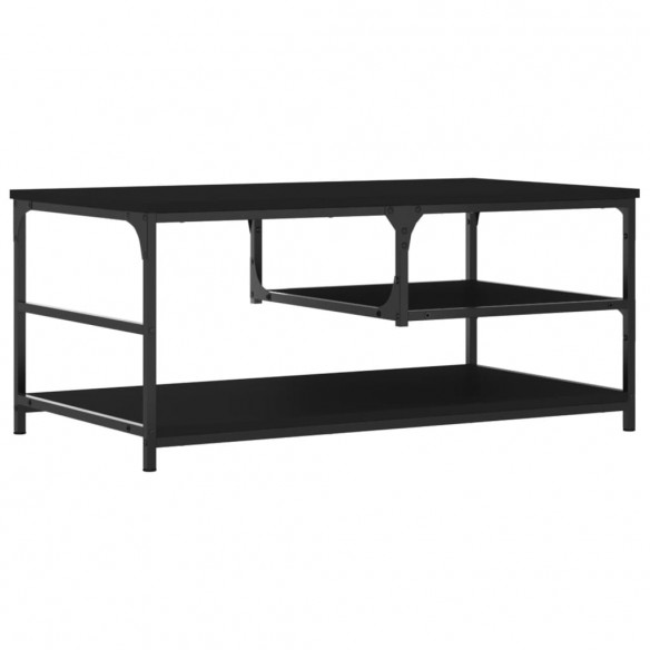 Table basse noir 90x49x40 cm bois d'ingénierie
