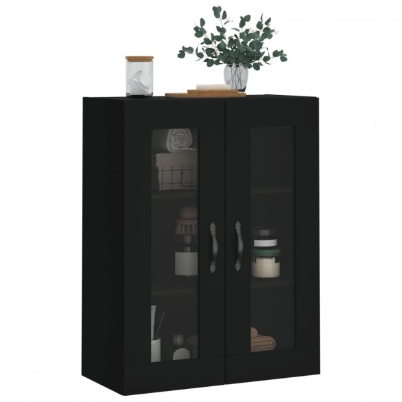 Armoire murale noir 69,5x34x90 cm bois d'ingénierie