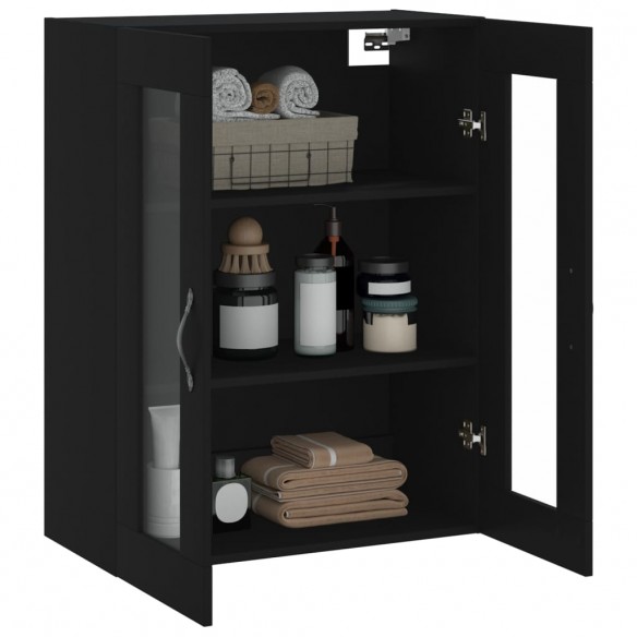 Armoire murale noir 69,5x34x90 cm bois d'ingénierie