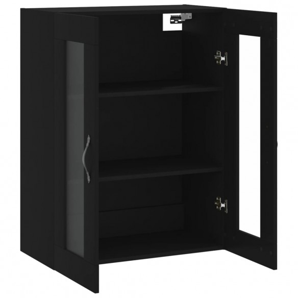 Armoire murale noir 69,5x34x90 cm bois d'ingénierie