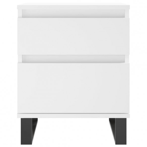 Table de chevet Blanc 40x35x50 cm Bois d’ingénierie