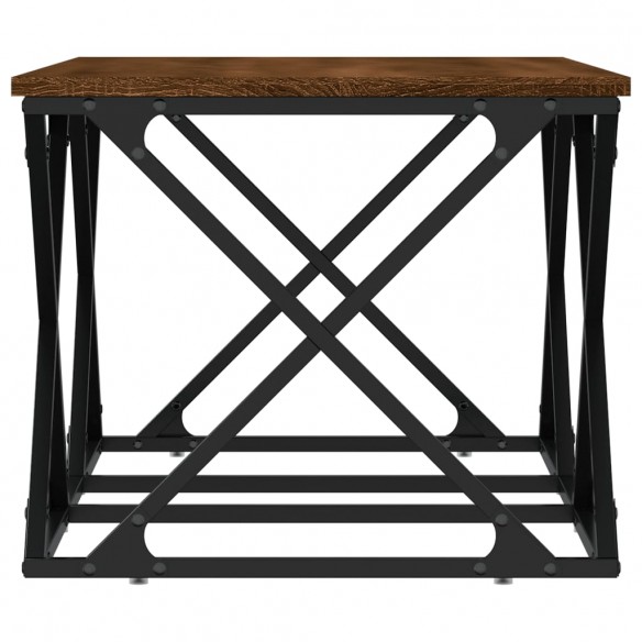 Table basse chêne marron 100x49x40 cm bois d'ingénierie