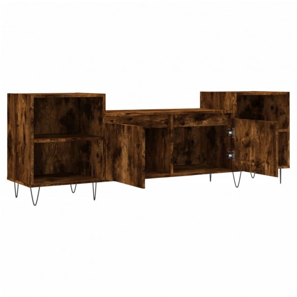 Meuble TV Chêne fumé 160x35x55 cm Bois d'ingénierie