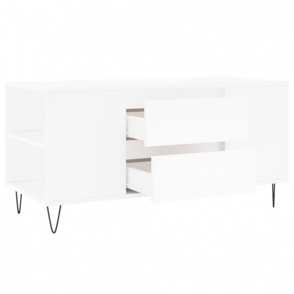 Table basse blanc 102x44,5x50 cm bois d'ingénierie