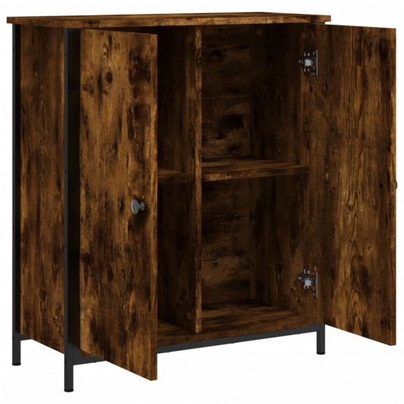 Buffet chêne fumé 70x30x80 cm bois d'ingénierie