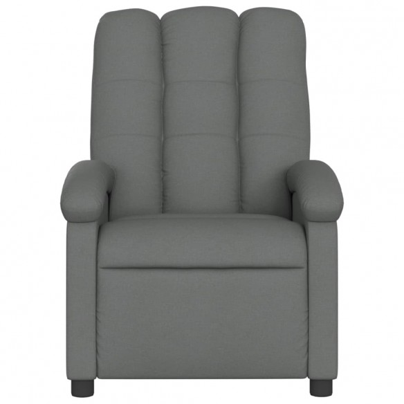 Fauteuil de massage inclinable Gris foncé Tissu