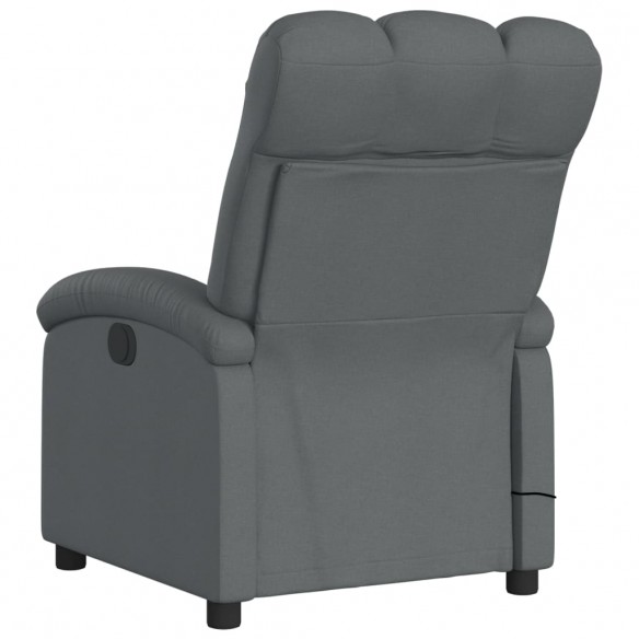 Fauteuil de massage inclinable Gris foncé Tissu