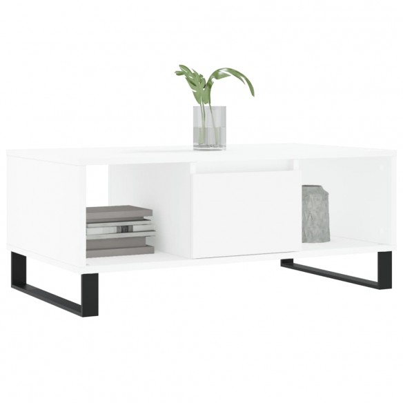 Table basse Blanc 90x50x36,5 cm 