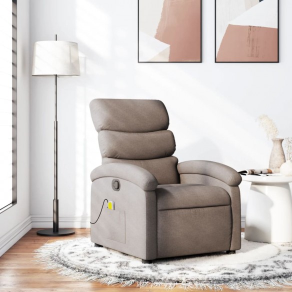 Fauteuil de massage inclinable Taupe Tissu