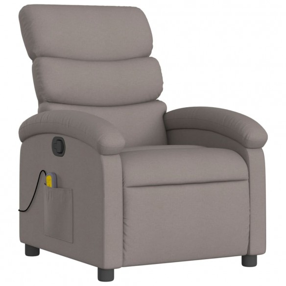 Fauteuil de massage inclinable Taupe Tissu