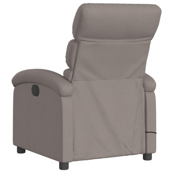 Fauteuil de massage inclinable Taupe Tissu