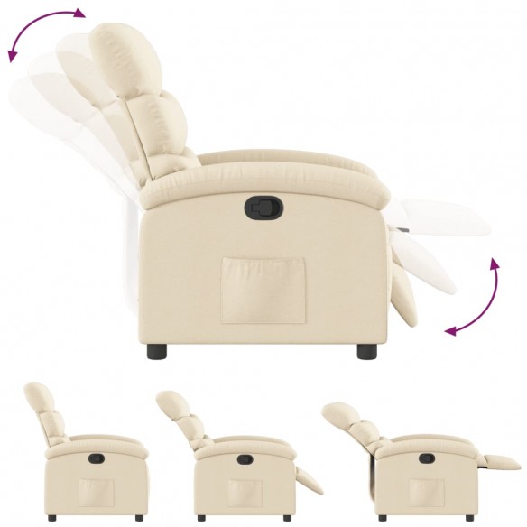 Fauteuil inclinable Crème Tissu