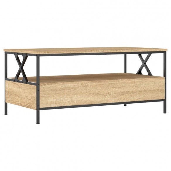 Table basse chêne sonoma 100x51x45 cm bois d'ingénierie