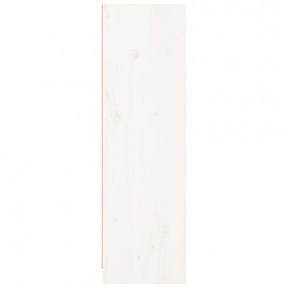 Bibliothèque blanc 70x33x110 cm bois massif de pin