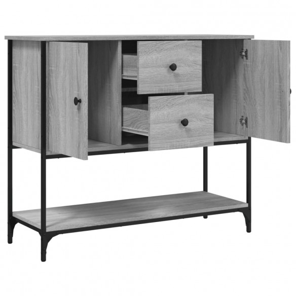 Buffet sonoma gris 100x36x85 cm bois d'ingénierie