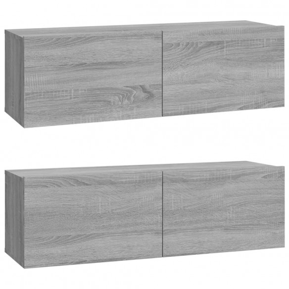 Ensemble de meubles TV 3 pcs Sonoma gris Bois d'ingénierie