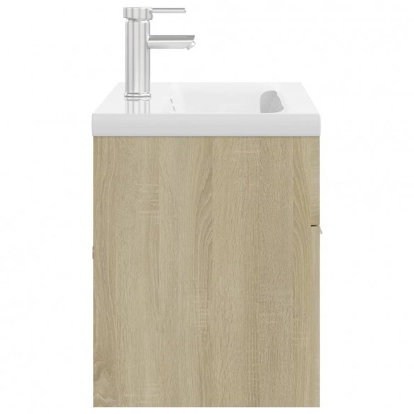 Armoire d'évier avec lavabo intégré Chêne sonoma Aggloméré