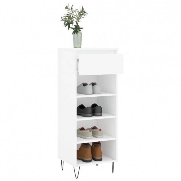 Armoire à chaussures Blanc 40x36x105 cm Bois d'ingénierie