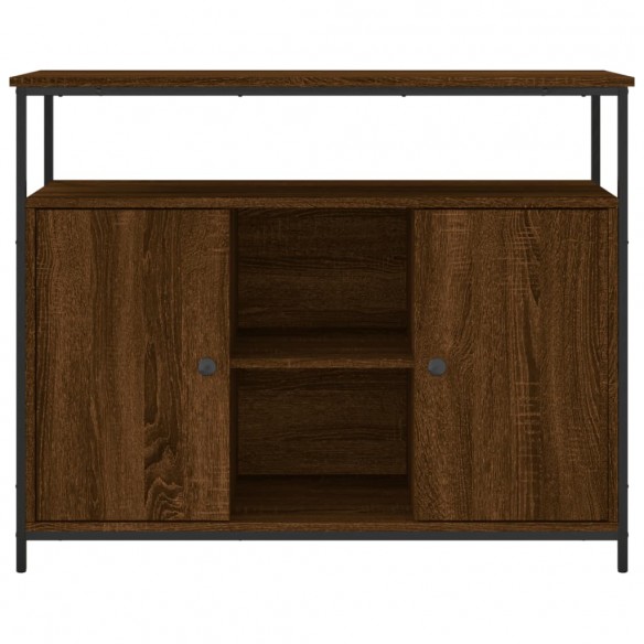 Buffet chêne marron 100x35x80 cm bois d'ingénierie