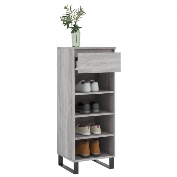 Armoire à chaussures Sonoma gris 40x36x105 cm Bois d'ingénierie