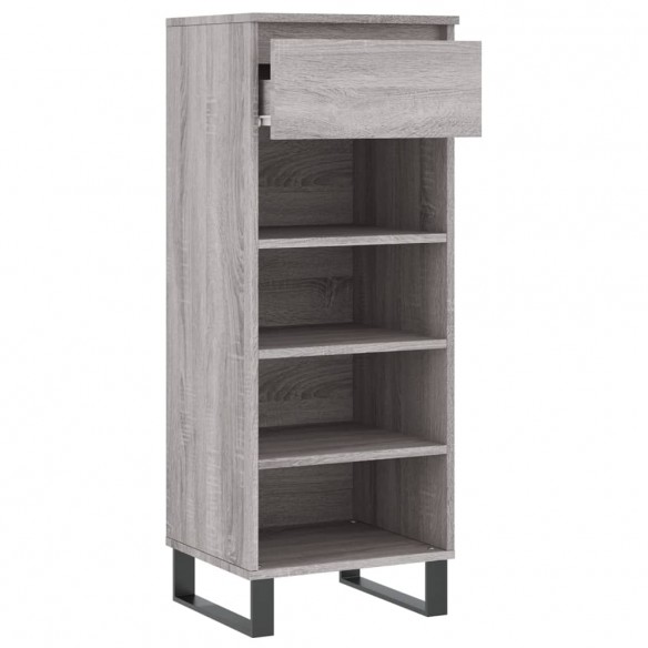 Armoire à chaussures Sonoma gris 40x36x105 cm Bois d'ingénierie