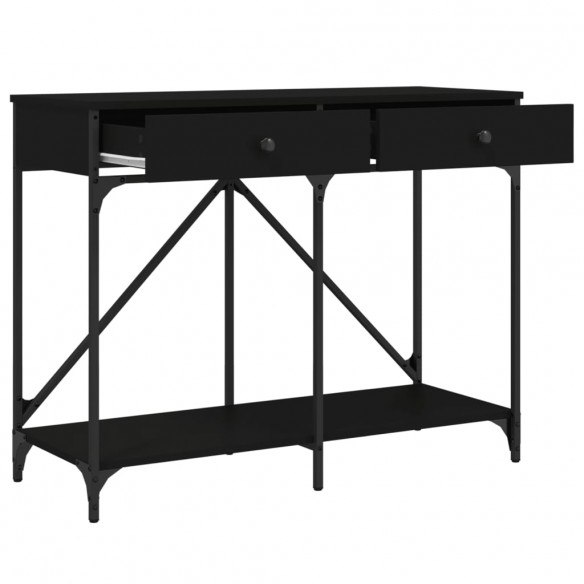 Table console noir 100x39x78,5 cm bois d'ingénierie