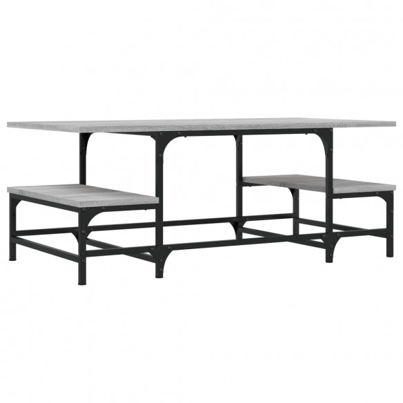 Table basse sonoma gris 100x50,5x40 cm bois d'ingénierie