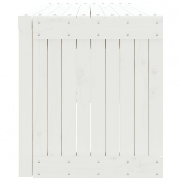 Banc de jardin extensible blanc 212,5x40,5x45cm bois massif pin