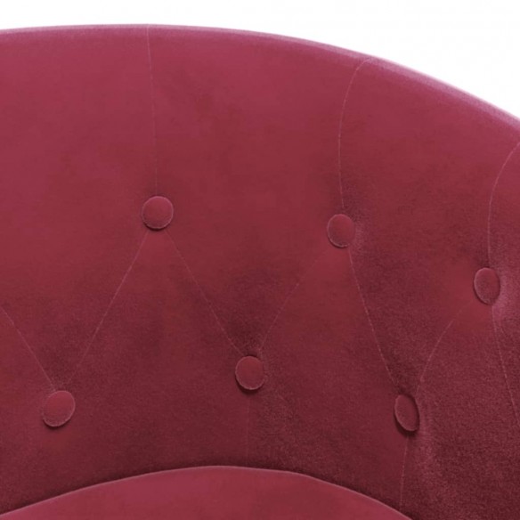 Fauteuil cabriolet rouge bordeaux velours