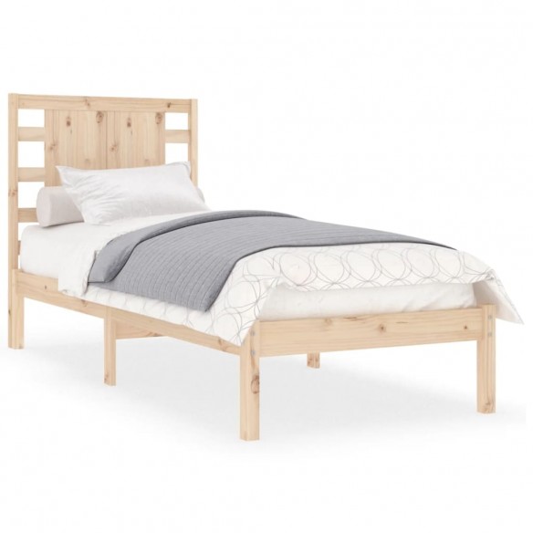 Cadre de lit bois massif 75x190 cm petit simple